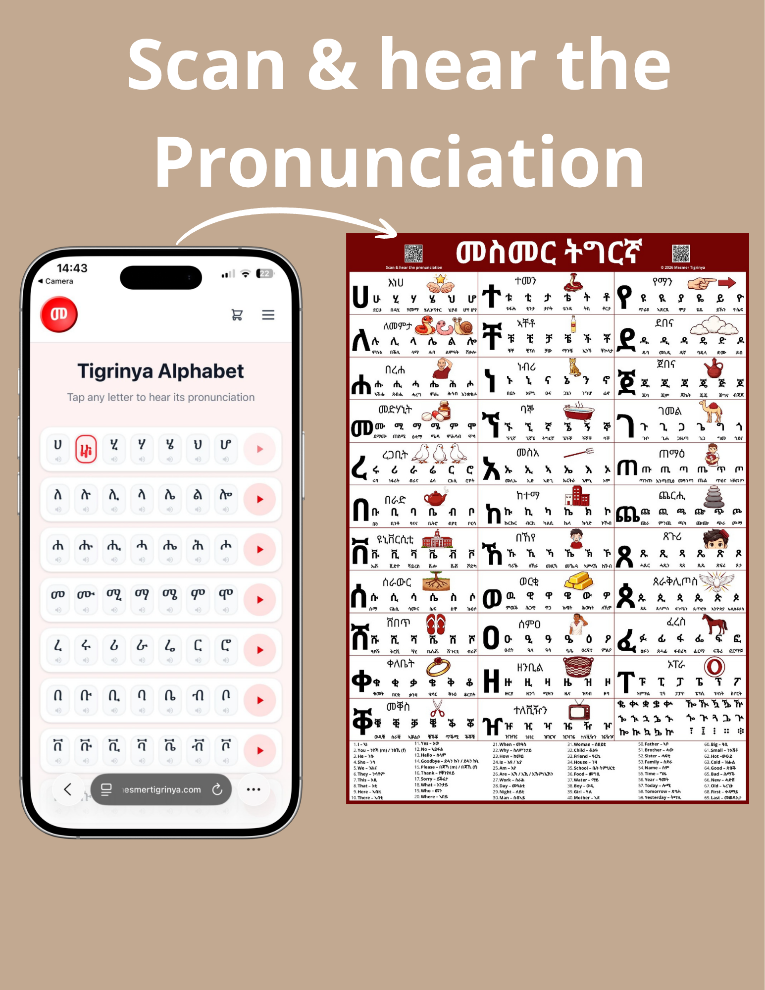 Tigrinya Alphabet Poster